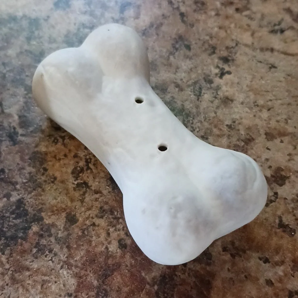 VINTAGE Bulldog & Bone Salt & Pepper Shakers Set